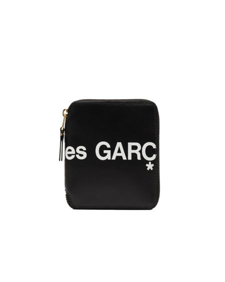 Portefeuille zippé Huge Logo SA2100HL Black par Comme des Garçons Wallets vue de face