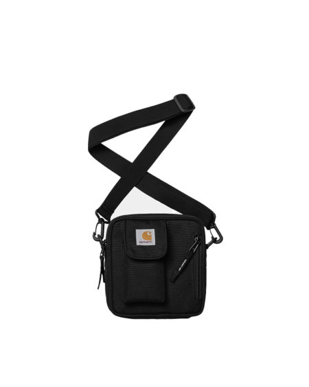 Sac Essentials Small Black de la marque Carhartt vue de face sur fond blanc