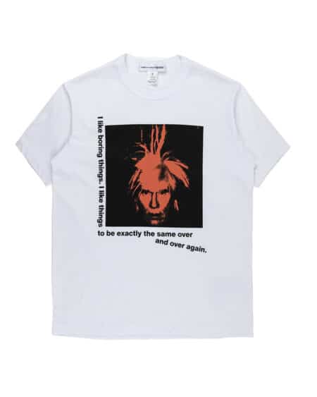 tshirt andy warhol blanc vue de face