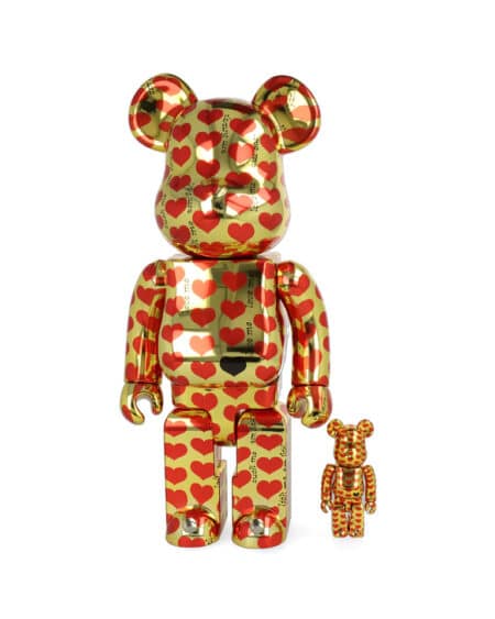 bearbrick gold heart vue de face