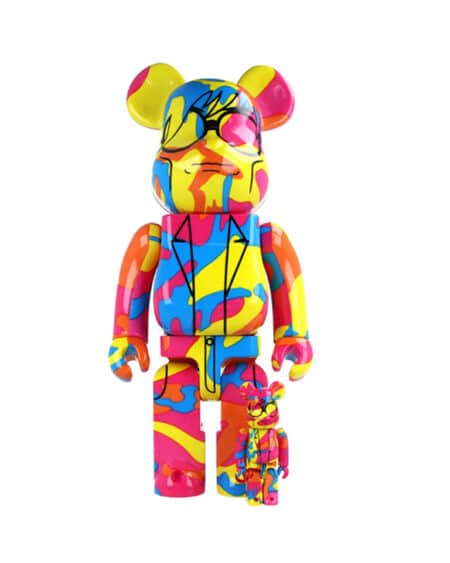 bearbrick 400 et 100 Andy Warhol Special vue de face