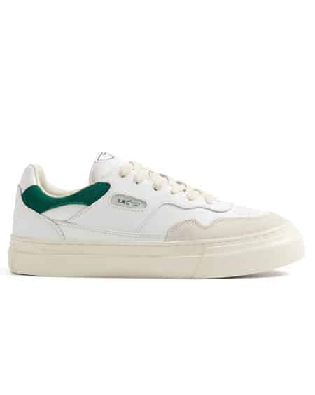 swc pearl leather white green vue de coté