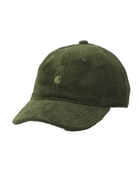 casquette harlem cap velours couleur tarragon vue de face