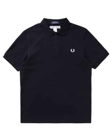 polo navy cdg x fred perry vue de face