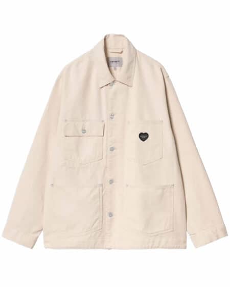 carhartt wip drewwe chore coat natural rinsed vue de face